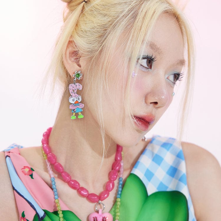 Pink Kawaii Women's Kawaii Asymmetrical Rabbit Earrings