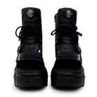 Punk Design Men's Punk Studded Buckle Strap Cutout Open-Toe Platform Chunky Sole Sandal Boots