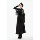 Punk Design Women's Gothic Bouble-breasted Floral Lace Cape