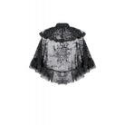 Punk Design Women's Gothic Bouble-breasted Floral Lace Cape