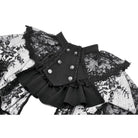 Punk Design Women's Gothic Bouble-breasted Floral Lace Cape