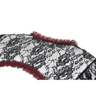 Punk Design Women's Gothic Contrast Color Floral Lace Cape