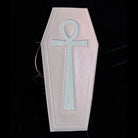 Punk Design Women's Gothic Cross Bat Wing Coffin Bag Pink