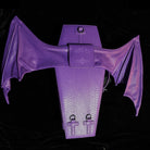 Punk Design Women's Gothic Cross Bat Wing Coffin Bag Purple
