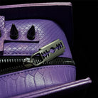 Punk Design Women's Gothic Cross Bat Wing Coffin Bag Purple