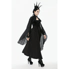 Punk Design Women's Gothic Embroidered Stand Collar Cape