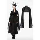 Punk Design Women's Gothic Embroidered Stand Collar Cape