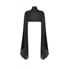 Punk Design Women's Gothic Embroidered Stand Collar Cape