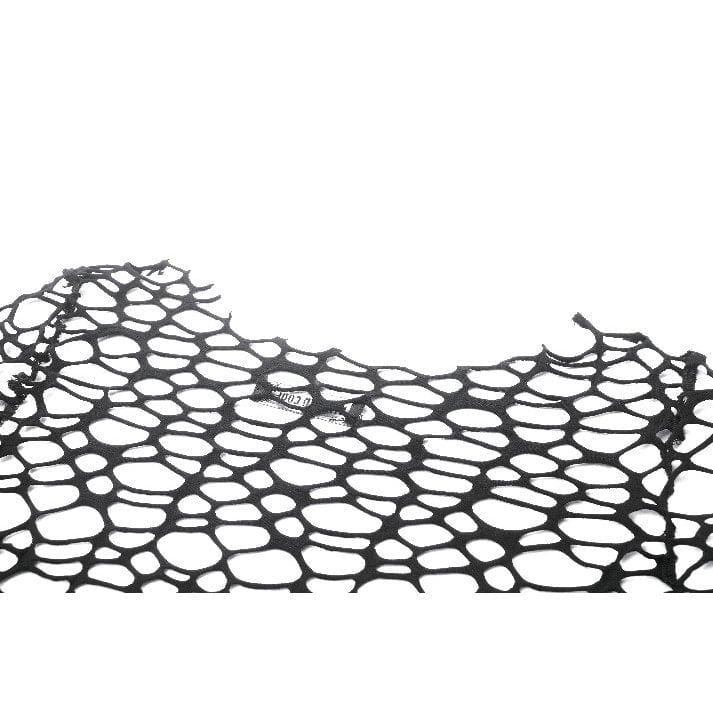 Punk Design Women's Gothic Hollow-out Flared Sleeved Crop Top