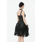 Punk Design Women's Gothic Lace-up Bowknot Ruched Slip Dress