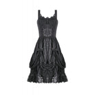 Punk Design Women's Gothic Lace-up Bowknot Ruched Slip Dress
