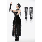 Punk Design Women's Gothic Lace-up Long Gloves