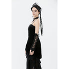 Punk Design Women's Gothic Lace-up Long Gloves