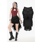 Punk Design Women's Gothic Lace-up Ruffled Swallow-tailed Shorts