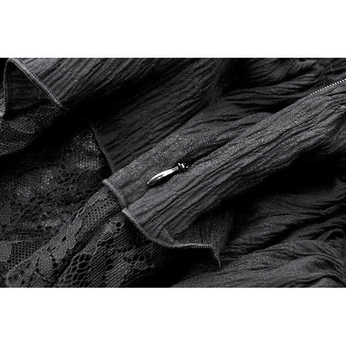 Punk Design Women's Gothic Lace-up Ruffled Swallow-tailed Shorts