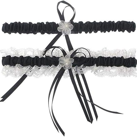 Punk Design Women's Gothic Lace Wedding Garters for Bride