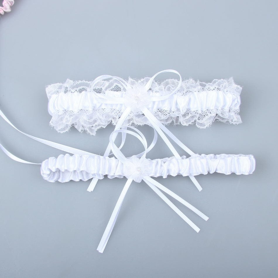 Punk Design Women's Gothic Lace Wedding Garters for Bride