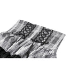 Punk Design Women's Gothic Layered Hem Lace-up High-Waist Skirt