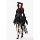 Punk Design Women's Gothic Layered Irregular Hem Buckle Skirt