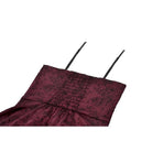 Punk Design Women's Gothic Rose Layered Lace Ruffle Asymmetric Slip Dress