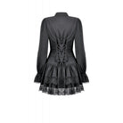 Punk Design Women's Gothic Ruffled Puff Sleeved Dress