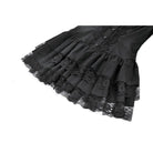 Punk Design Women's Gothic Ruffled Puff Sleeved Dress