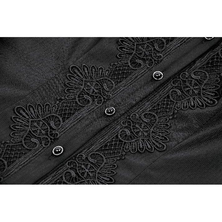 Punk Design Women's Gothic Ruffled Puff Sleeved Dress