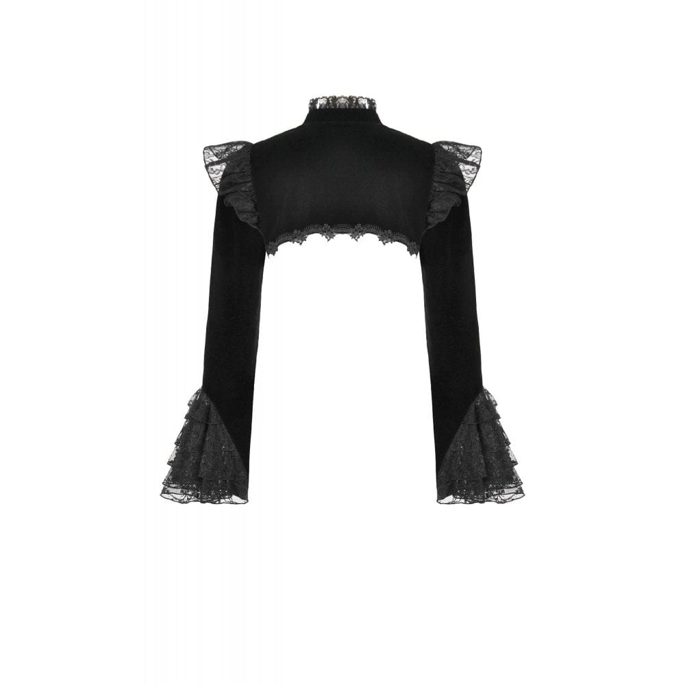 Punk Design Women's Gothic Stand Collar Flared Sleeved Cape