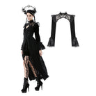 Punk Design Women's Gothic Stand Collar Flared Sleeved Cape