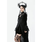 Punk Design Women's Gothic Stand Collar Flared Sleeved Cape