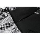 Punk Design Women's Grunge Buckle Strap Irregular Plaid Patchwork Skirt