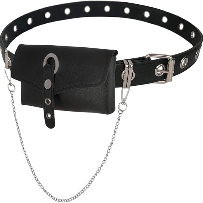 Ceinture Bustier Punk En Cuir - Style Gothique - Taille Réglable - Pour Femmes Et Filles - Festivals Et Cosplay