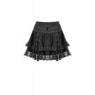 Punk Design Women's Punk Eyelet Strap Wide-Waistband Skirt