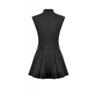 Punk Design Women's Punk Studded Asymmetrical Pleated Dress