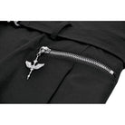 Punk Design Women's Punk Studded Asymmetrical Pleated Dress