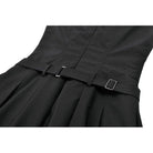 Punk Design Women's Punk Studded Asymmetrical Pleated Dress
