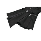 Punk Design Women's Punk Studded Asymmetrical Pleated Dress