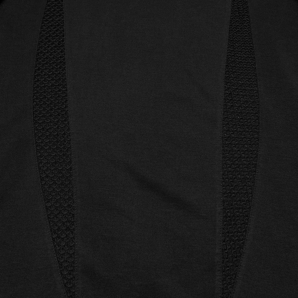 PUNK RAVE Men's Cyberpunk Cut-out Mesh Splice T-shirt