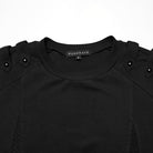 PUNK RAVE Men's Cyberpunk Cut-out Mesh Splice T-shirt