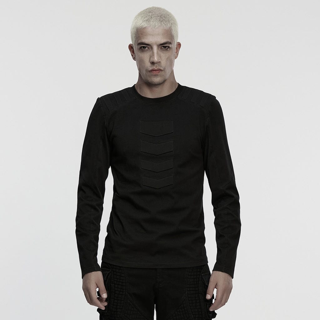 PUNK RAVE Men's Cyberpunk Minimalist Top