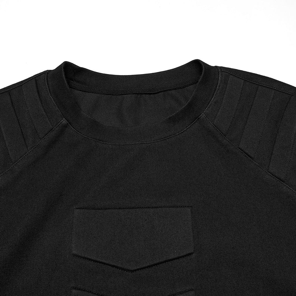 PUNK RAVE Men's Cyberpunk Minimalist Top