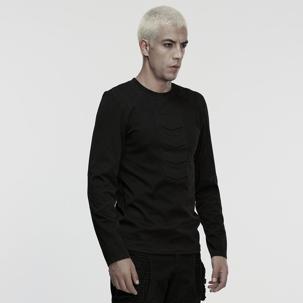 PUNK RAVE Men's Cyberpunk Minimalist Top