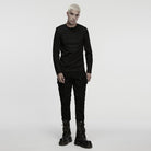 PUNK RAVE Men's Cyberpunk Minimalist Top