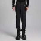 PUNK RAVE Men's Cyberpunk Patch Studs Pants
