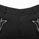 PUNK RAVE Men's Cyberpunk Patch Studs Pants