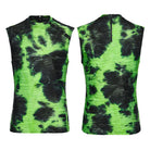 PUNK RAVE Men's Cyberpunk Printed Rivets & Eyelet Tank Top