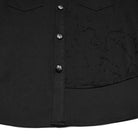 PUNK RAVE Men's Cyberpunk Ripped Turn-down Collar Shirt