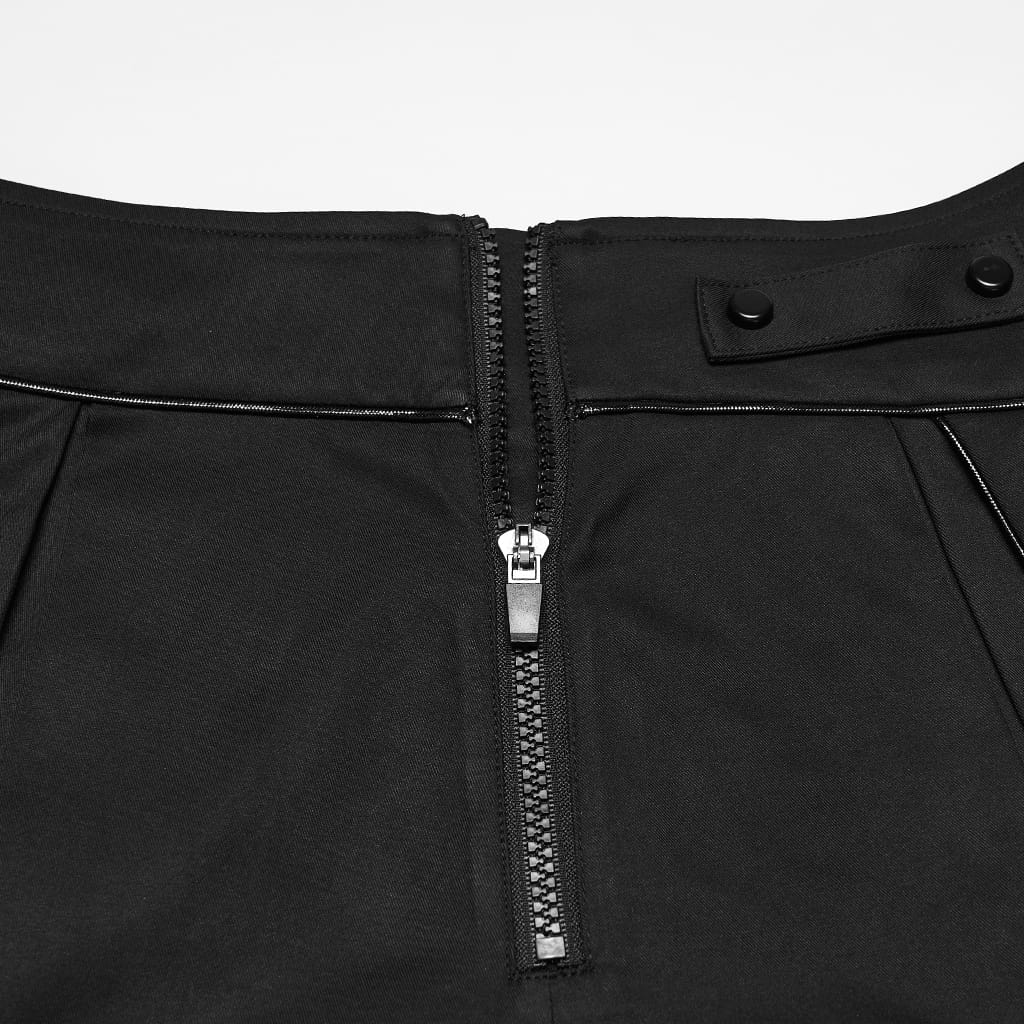 Gonna plissettata da uomo PUNK RAVE Cyberpunk con rivetti e grandi tasche