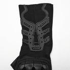 PUNK RAVE Men's Cyberpunk Rubber Patched Half-finger Gloves