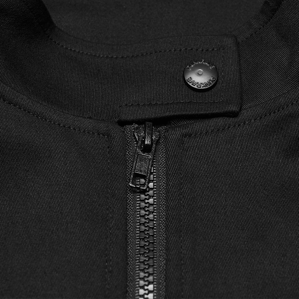 PUNK RAVE Men's Cyberpunk Skull Rivet Zip Vest
